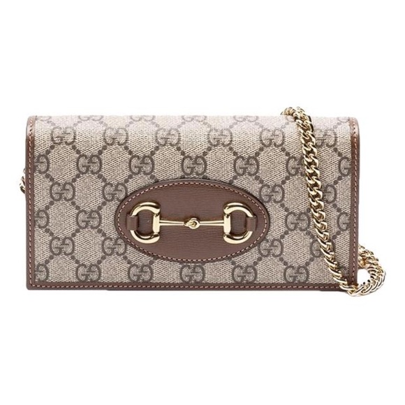 GUCCI Horsebit 1955 GG logo supreme WOC wallet on chain crossbody bag